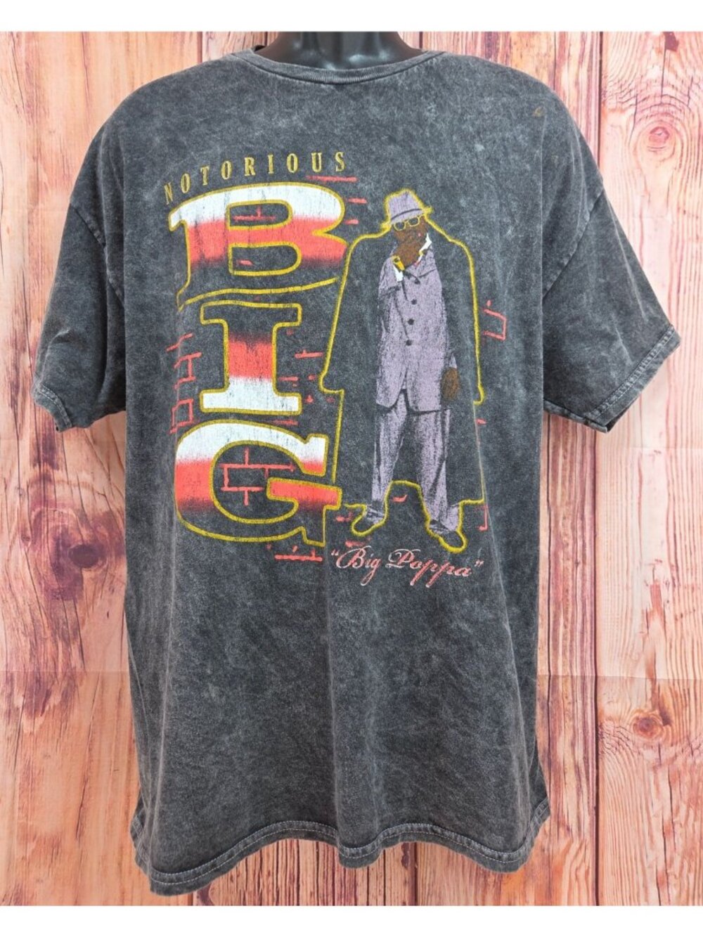 The Notorious B.I.G. Black Acid Wash T-Shirt XL